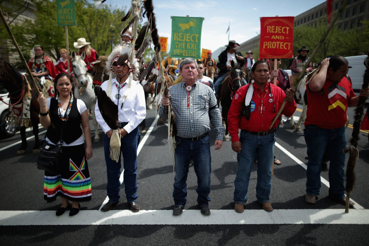 Image: The Cowboy And Indian Alliance Kicks Off Week Of Protests Against The Keystone XL Pipeline