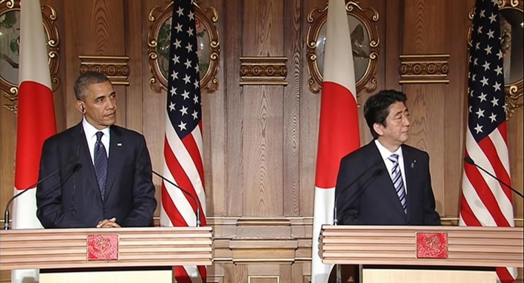 Image: President Obama and Japanese Prime Minister Shinzo Abe hold joint news conference