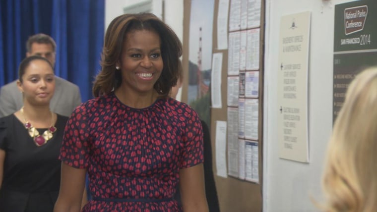 Image: Michelle Obama as herself in a scene from Parks and Recreation.