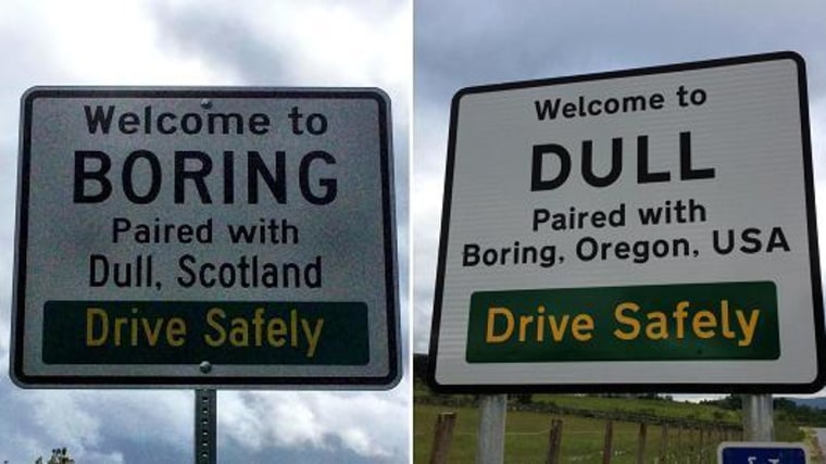 Image: Boring and Dull signs