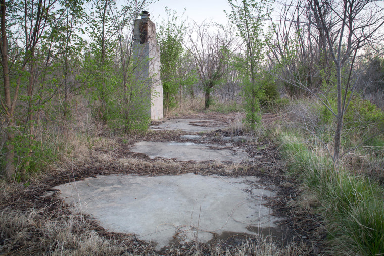 Image: A remnant of a house stands in Picher