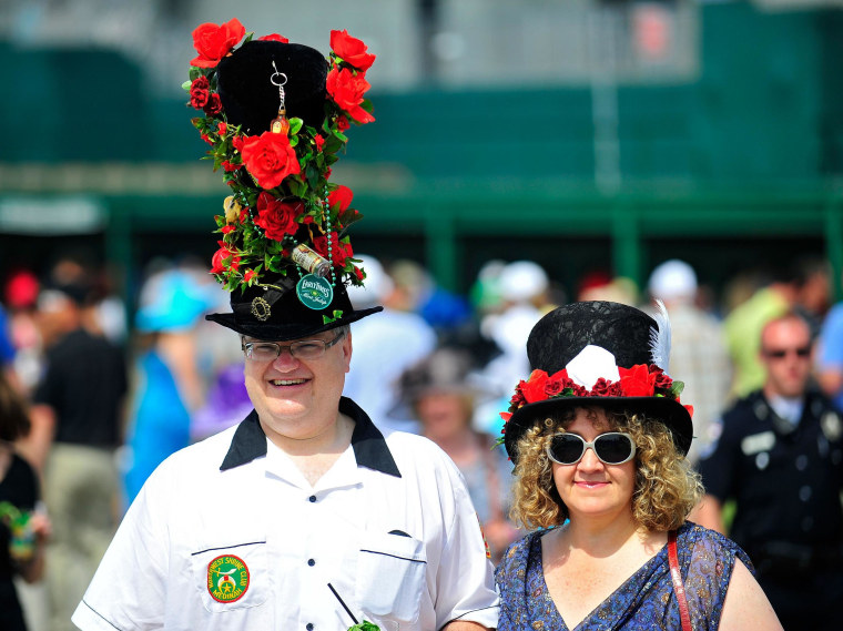Image: Hats are the thing at the Kentucky Derby