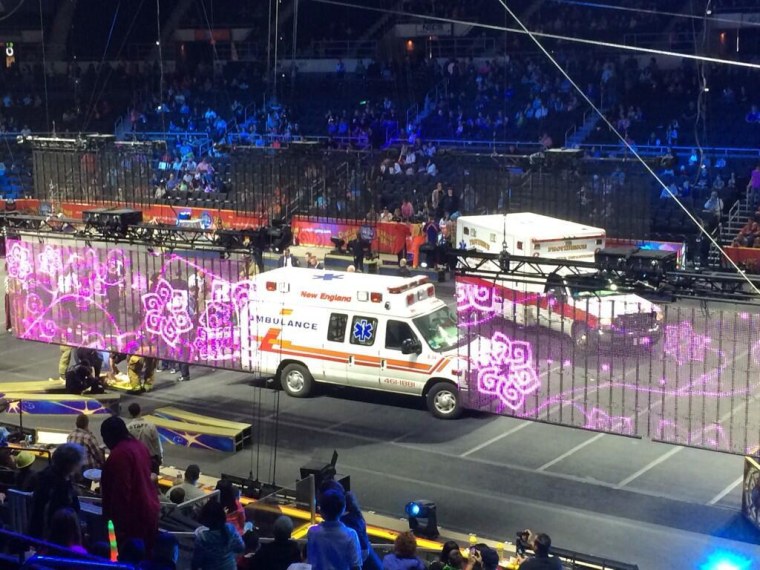 Image: Many actors from an aerial performance were injured at the Barnum and Bailey Circus in Providence, Rhode Island Sunday afternoon.