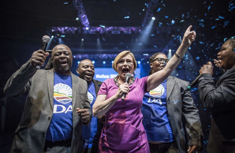 Image: Helen Zille, leader of South Africa's largest opposition party Democratic Alliance
