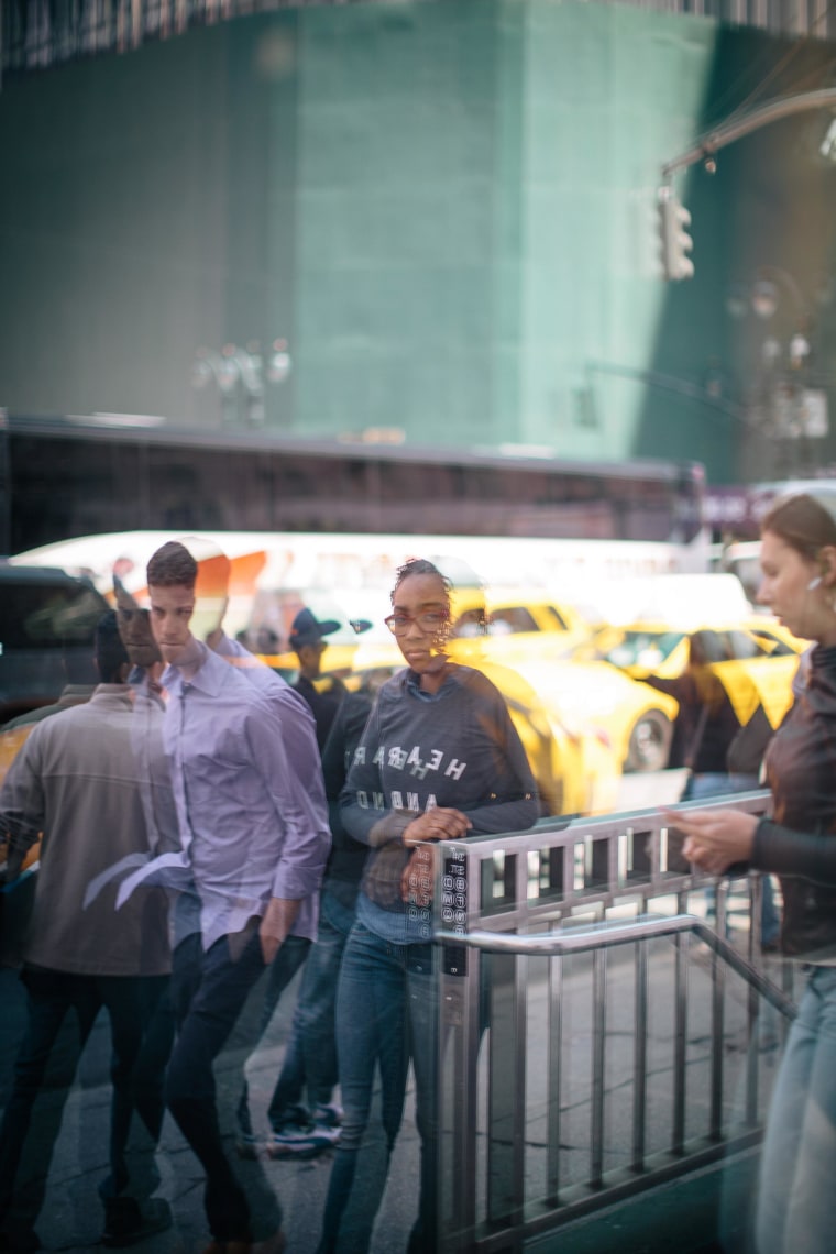Image: Portrait of Onieka O'Kieffe in Midtown, Manhattan, New York, on May 7, 2014.