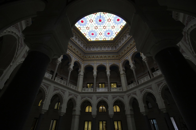 Image: An interior view of the restored Vijecnica