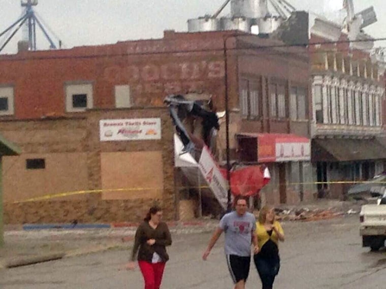 Image: A suspected tornado caused damage in Sutton, Nebraska