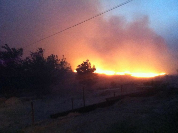 A wildfire in the Texas panhandle.