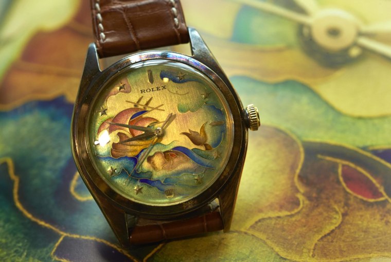This cloisonne enamel Rolex watch sold at auction for $1.2 million, the most ever for a Rolex.