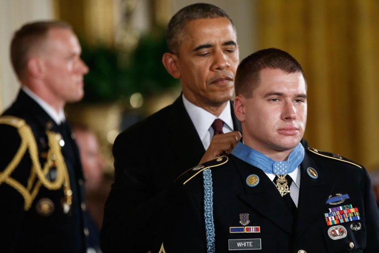 Image: President Obama Awards The Medal Of Honor To Army Sergeant Kyle White