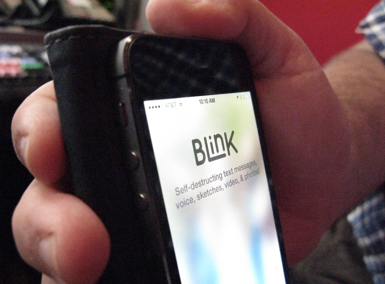 Blink messaging app on an iPhone