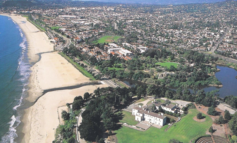 Image: aerial view of Bellosguardo, the Clark estate in Santa Barbara