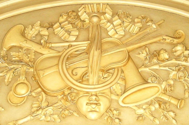 Image: A detail above the music room door of Bellosguardo