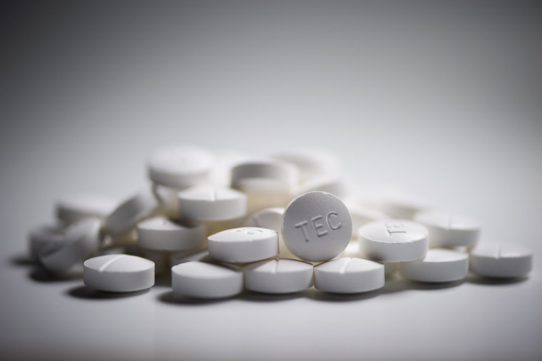 Prescription pills containing oxycodone