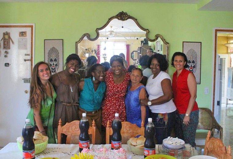 Candace King and her Cuban "family" and friends.