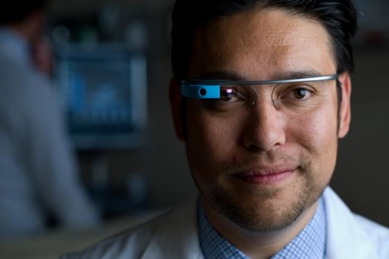 Image: Dr. Warren Wiechmann wearing Google Glass