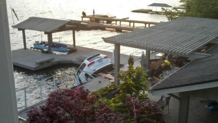 A 68-year-old woman was jailed but later released after she plowed an SUV through a house in Sammamish, Wash., on Friday evening.