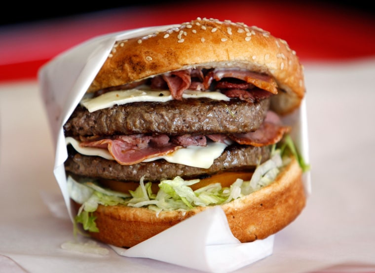 Image: A hamburger
