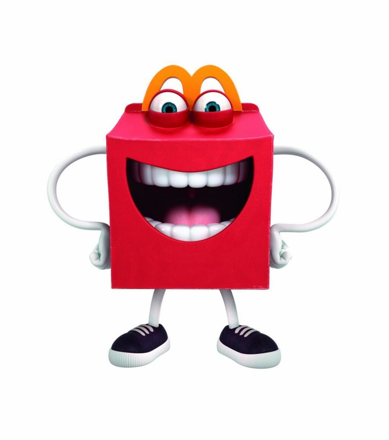 Image: McDonald's unveiled their new mascot, an animated Happy Meal box with teeth.