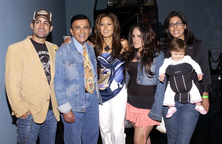 Image: Radio personality Casey Kasem, second from left, and his family