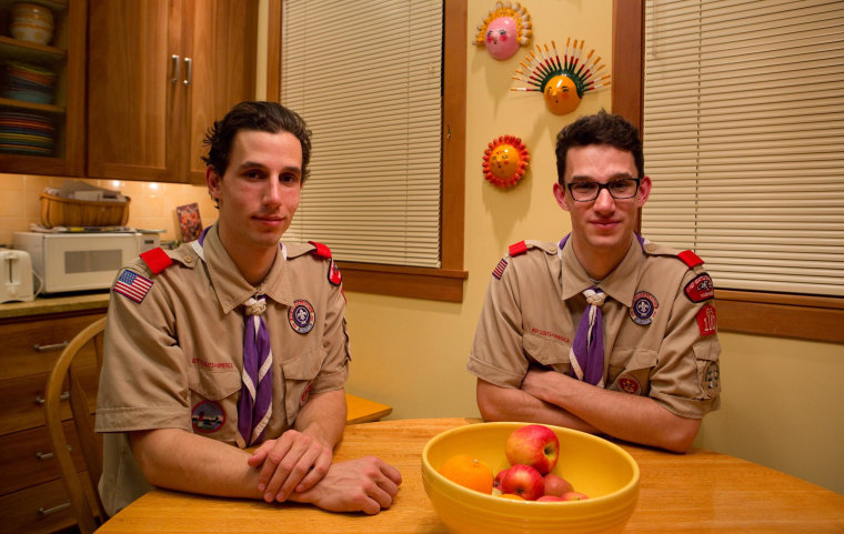 Image: Eagle Scouts and twin brothers August and Liam Easton-Calabria