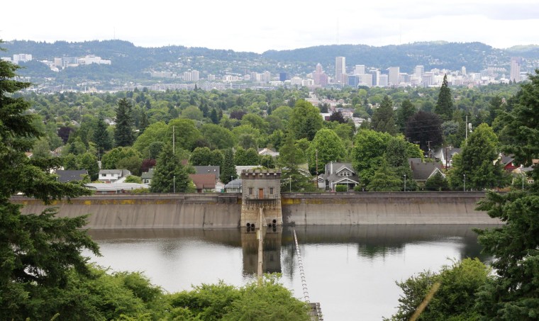 Image: A water reservoir in Mount Tabor Park in Portland, Ore., in 2011.