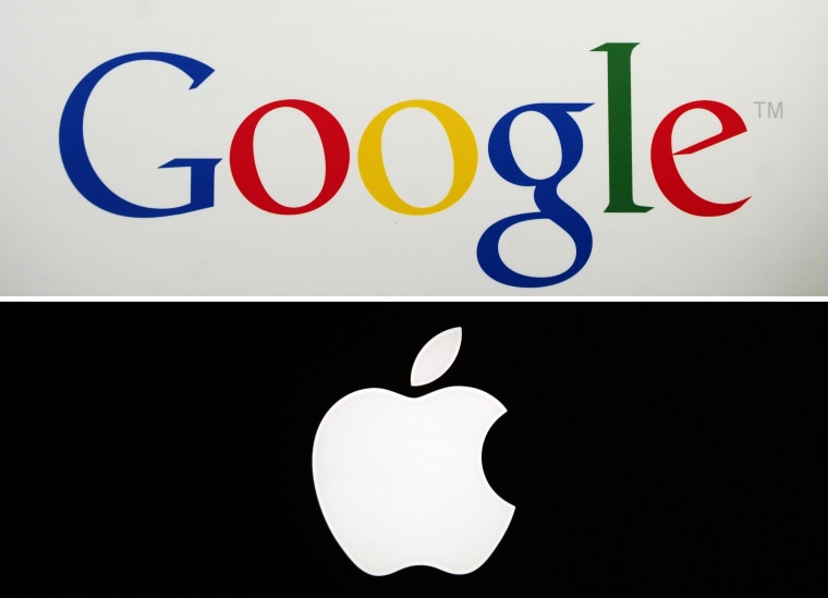 Image: Google and Apple logos