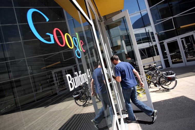 Image: The Google logo is seen at the Google headquarters in Mountain View, Calif.
