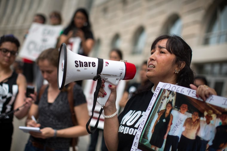 Image: Immigration Activists March To White House To Protest Detention Quotas