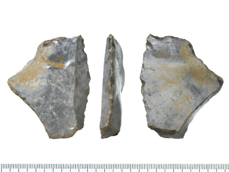 Image: A Paleolithic flint found at the site of the new U.S. Embassy in London.