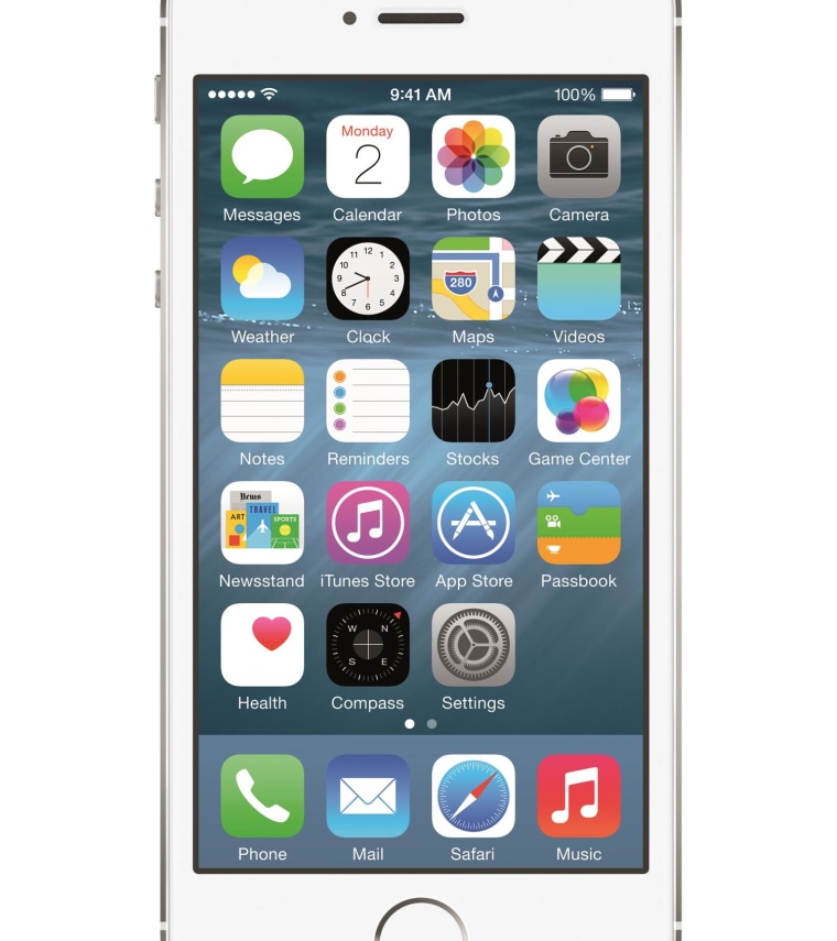 iPhone 5s home screen