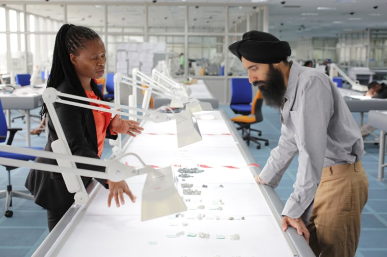 Image: Waris Ahluwalia touring diamond factory in Botswana