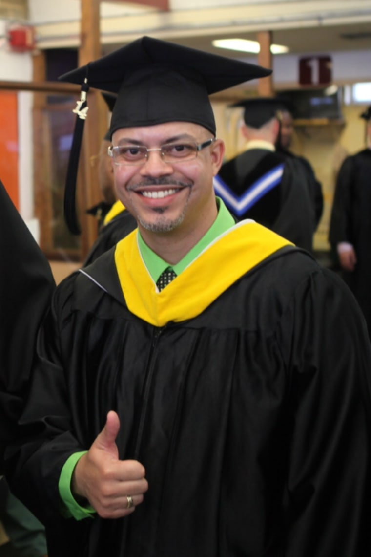 Jon Adrian Velazquez at his graduation.