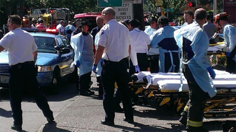 Image: First responders work at Seattle Pacific University after a shooting.