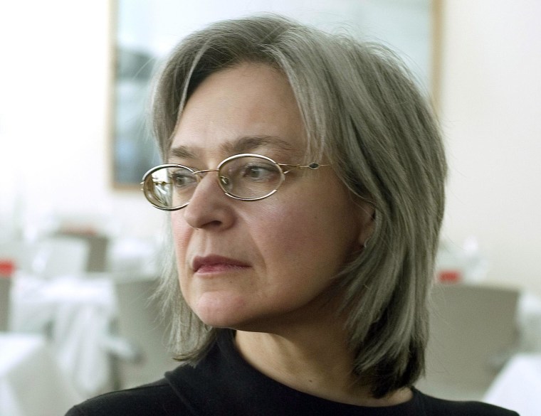 Journalist Anna Politkovskaya was found murdered in the elevator of her apartment building in Moscow in 2006