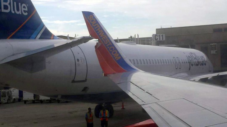 Image: Southwest and JetBlue airlines collision