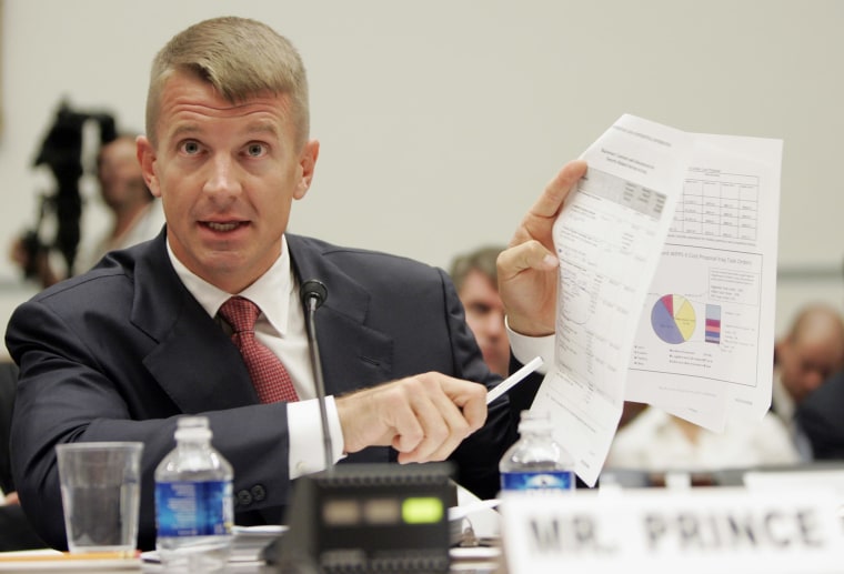 Image: Blackwater USA founder Erik Prince testifies on Capitol Hill