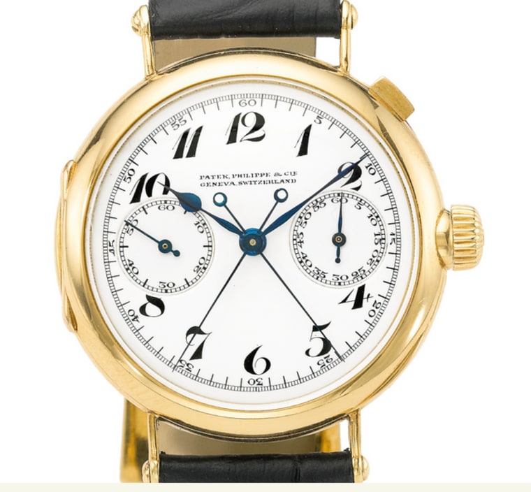 Patek Philippe | Yellow gold grand complication pocket watch split seconds  minute repeater clockwatch | Artsy
