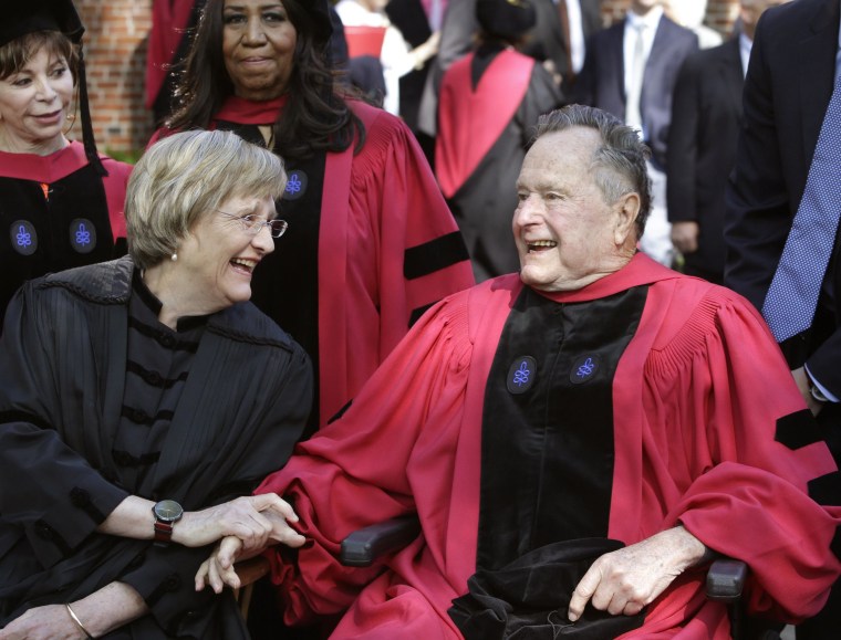 Image: Drew Faust, George H. W. Bush
