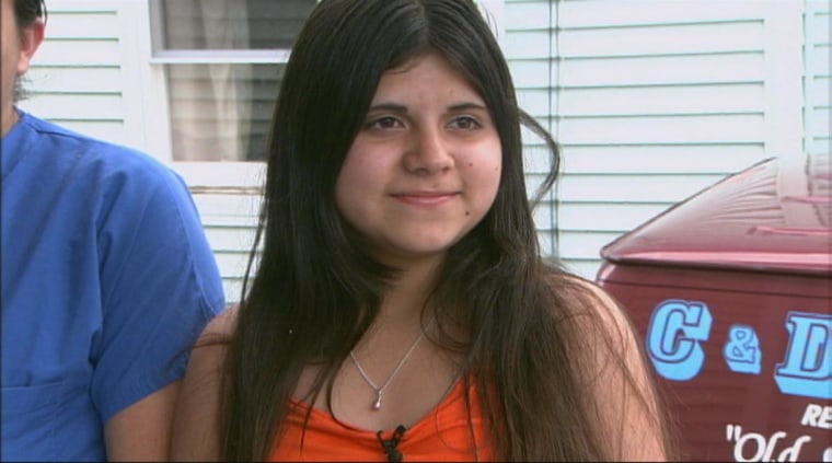 Lorena Rodriguez at 12.  She was interviewed by NBC News then after she had crossed the border fleeing violence in El Salvador and had been reunited with an older sister in Massachusetts.