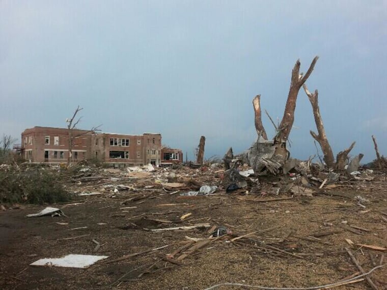 Image: A tornado caused major damage in Pilger, Neb., on Monday, June 16, 2014.