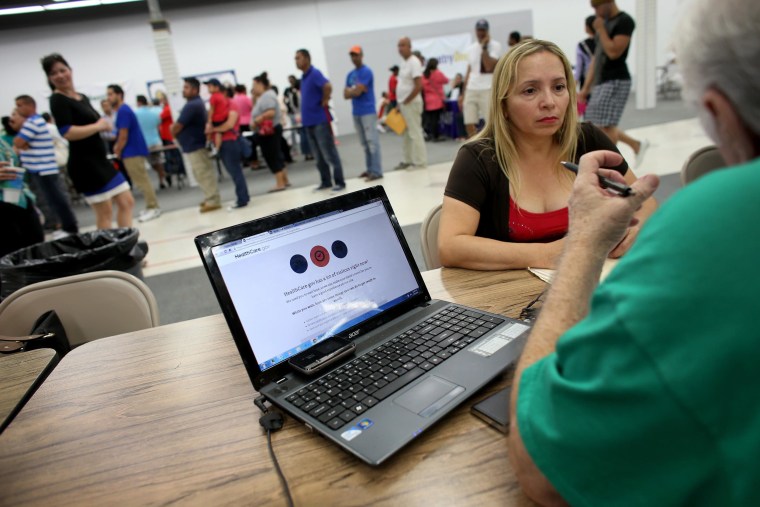 Image: Americans Register For Health Care On Final Day of ACA Enrollment Drive