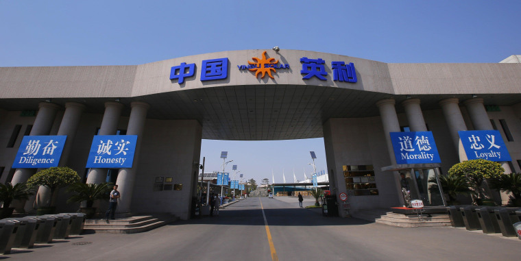 Image: A view outside Yingli Solar company in Baoding