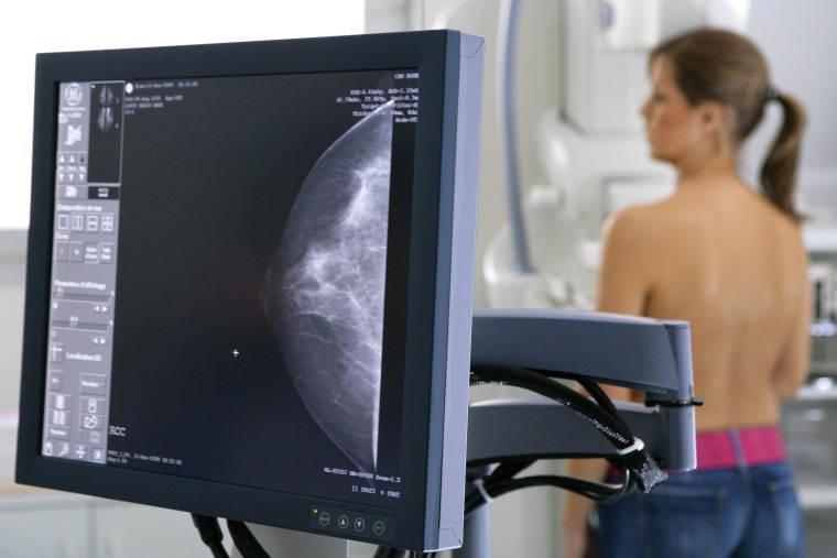 Mammography at Rouen university hospital, France. 