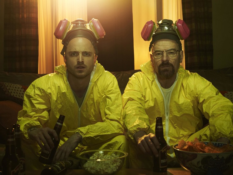Image: Jesse Pinkman (Aaron Paul) and Walter White (Bryan Cranston) in Breaking Bad.