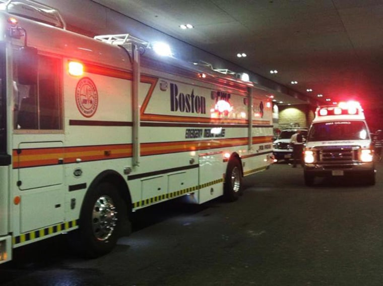 Image: Medical personell responded to incidents at Boston's TD Garden during an Avicii concert
