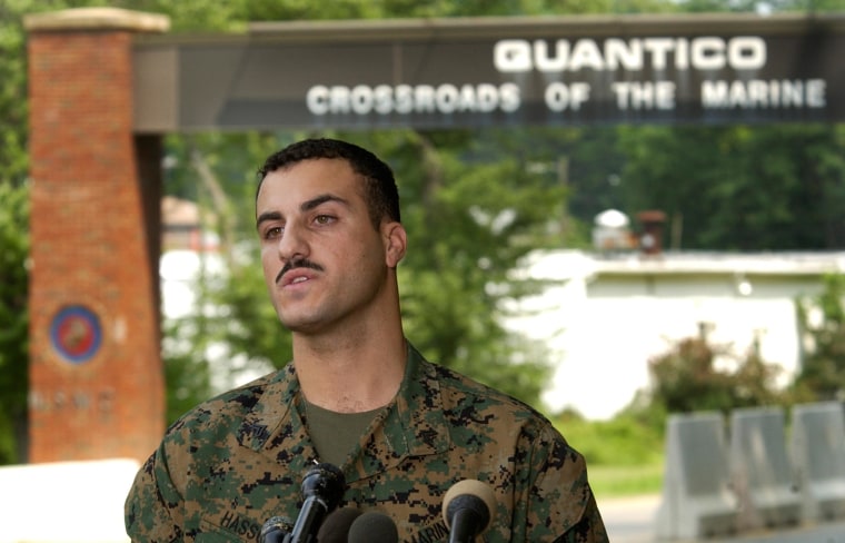 Image: Marine Cpl. Wassef Ali Hassoun in 2004