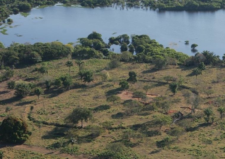 Image: Ring ditch next to Laguna Granja in the Amazon of northeastern Bolivia