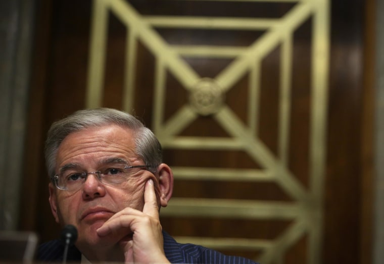 Image: Committee Chairman Sen. Robert Menendez (D-NJ) listens during a hearing before the Senate Foreign Relations Committee on June 5
