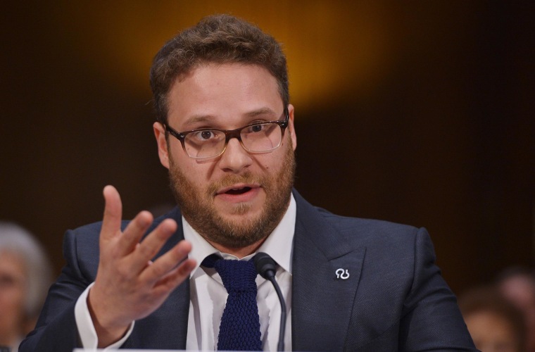 Image: Actor and Alzheimer's advocate Seth Rogen testifies before the Senate Committee on Appropriations on the rising cost of Alzheimer's in America